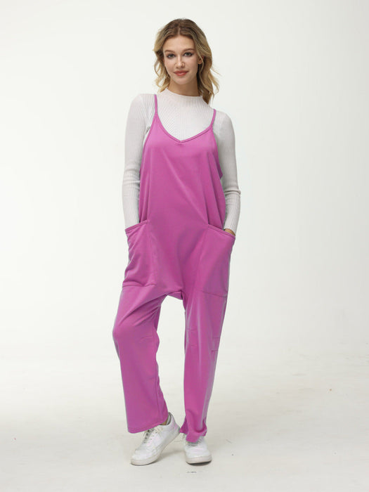 Womens Casual Wide Leg Jumpsuit