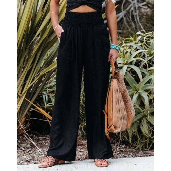 Leisure Wide Leg Cotton Pants