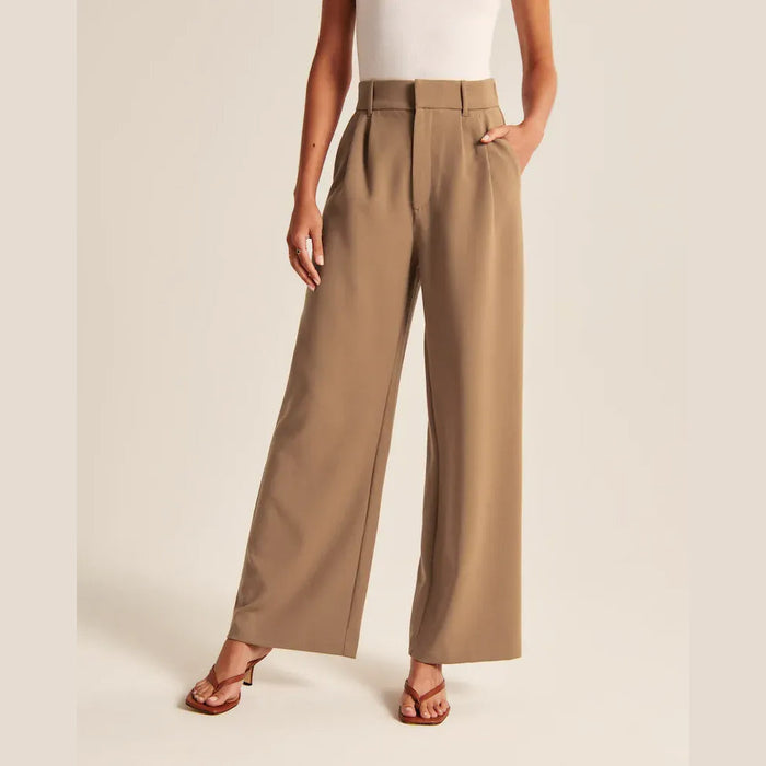 High Waist Tailored Wide Leg Pants