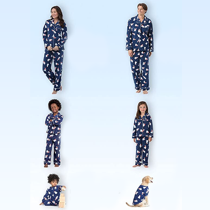 Blue Christmas Pajama set For Family