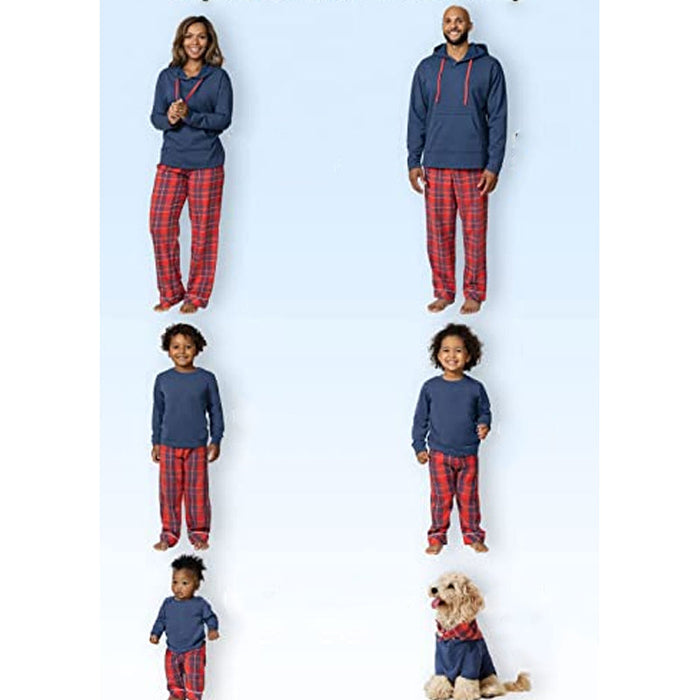 The Red And Blue Plaid Matching Family Set