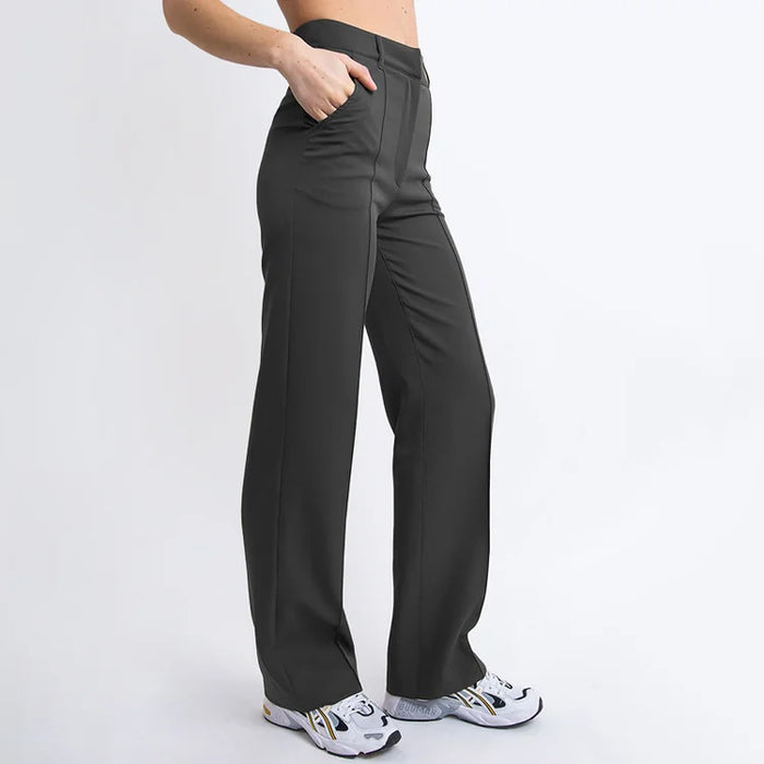 High Waisted Suit Pants With Straw Pleats