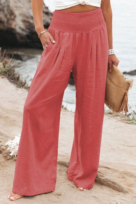 Leisure Wide Leg Cotton Pants