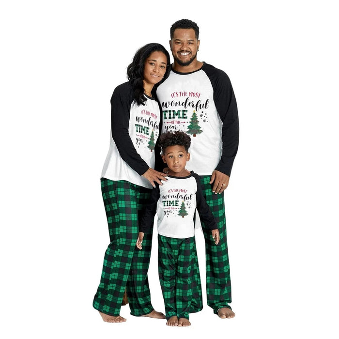 Christmas Tree Print Family Pajama Set