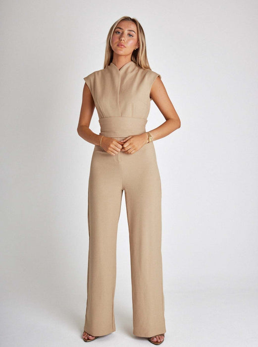 Women's Sleeveless Wide Leg Jumpsuit